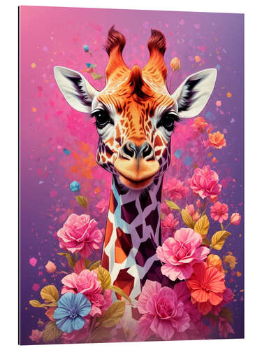 Galleriataulu Floral Giraffe