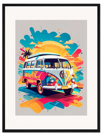 Gerahmter Kunstdruck Hippie Van III