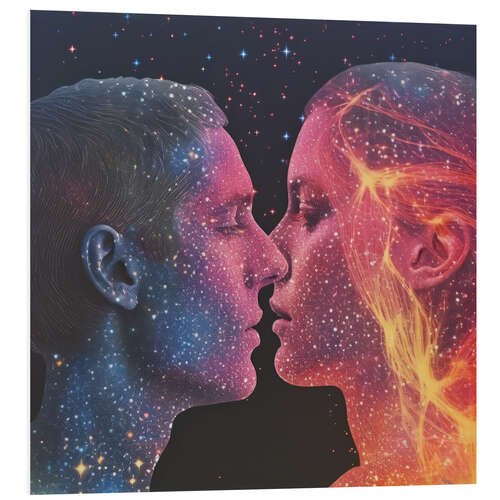 Foam board print Nebula Kiss