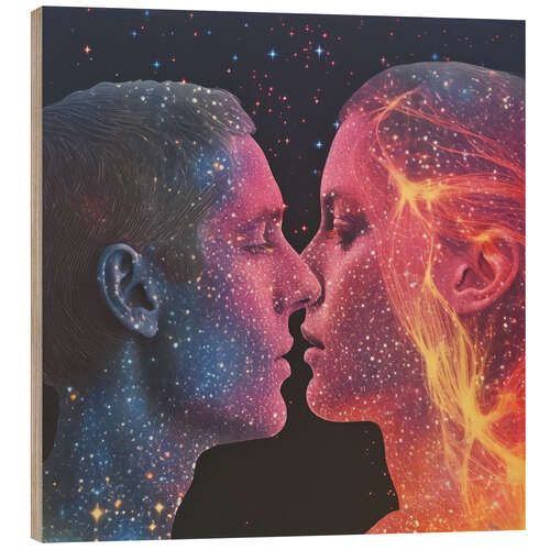 Trätavla Nebula Kiss