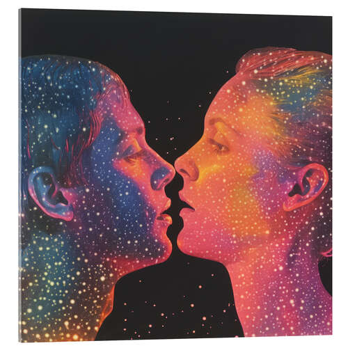 Acrylglasbild Cosmic Kiss