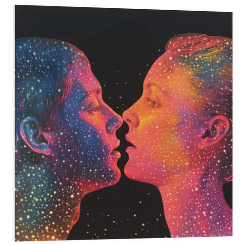 Foam board print Cosmic Kiss