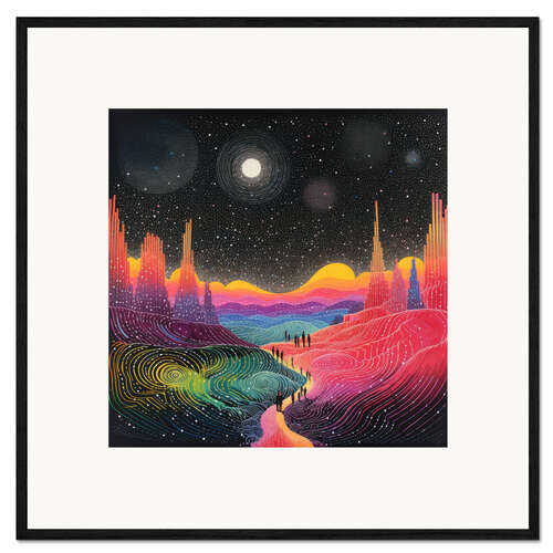Framed art print Nebulous Embrace: Souls Dancing in Starlight
