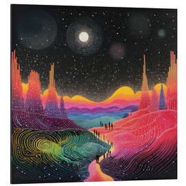 Magnettafel Nebulous Embrace: Seelen Tanzen im Sternenlicht