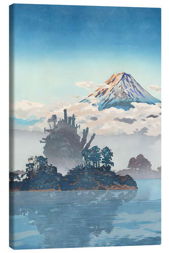 Quadro em tela Fuji Over the Clouds and Moving Castle