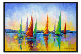 Gerahmter Kunstdruck Segelboote