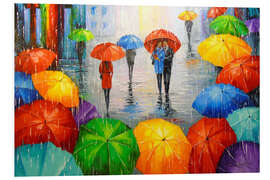 Foam board print A Bright Melody of Rain in the City