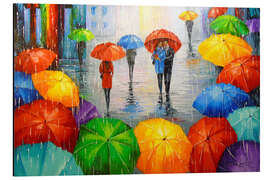 Magnettafel Melodie des Regens in der Stadt