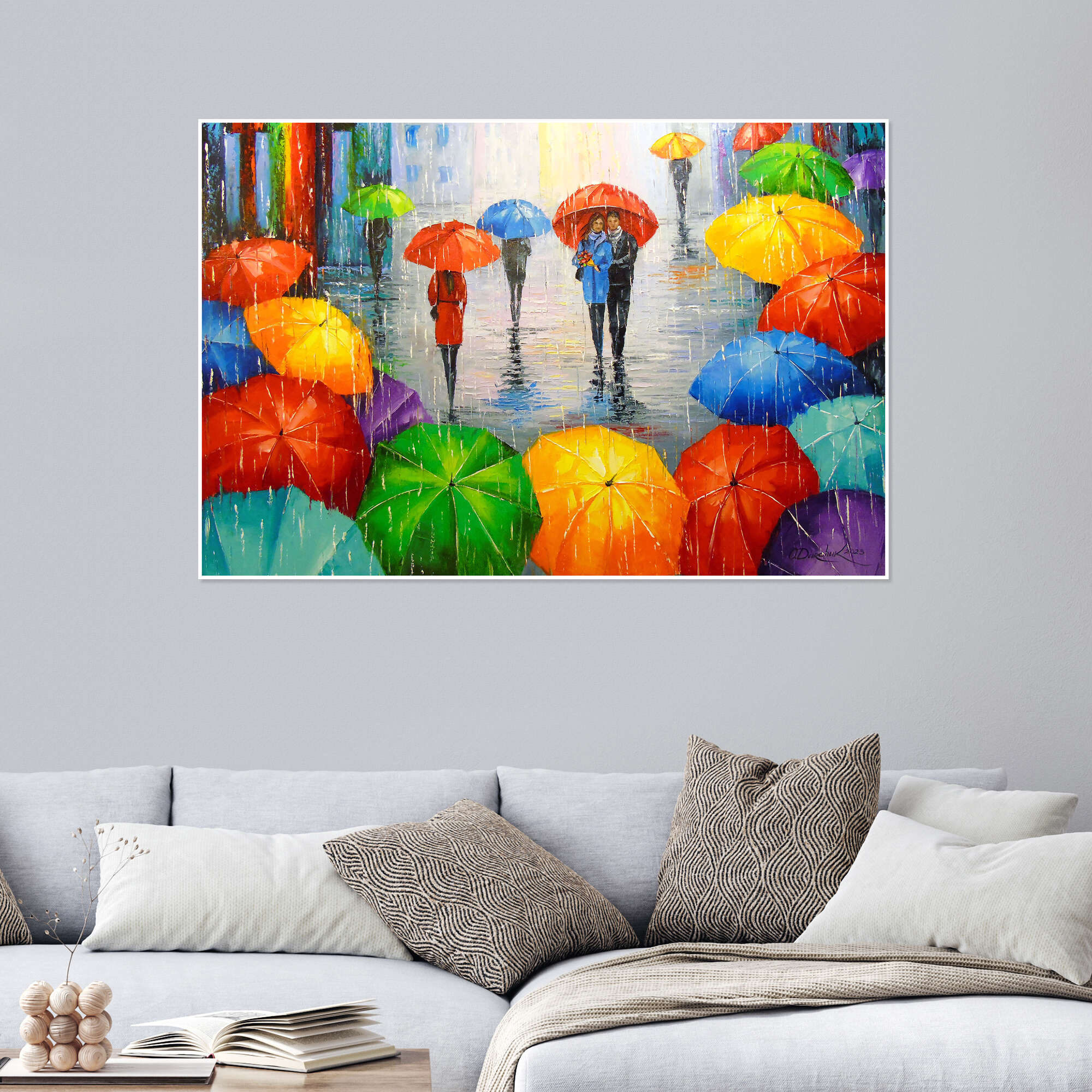 Melody of rain | Acrylic painting print | Rain painting | canvas painting | Halloween | guitar outlet Painting | Living room art