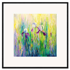 Gerahmter Kunstdruck Iris in einem Feld
