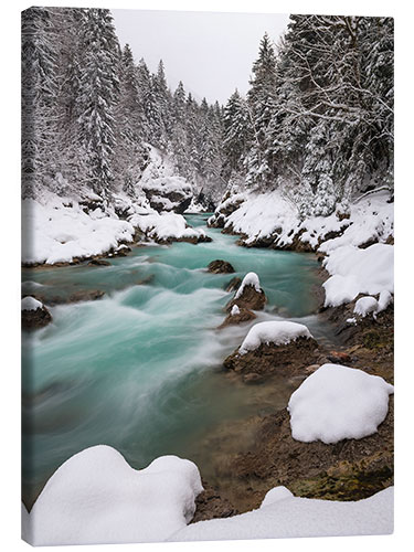 Tableau sur toile Winter in the Riß Valley