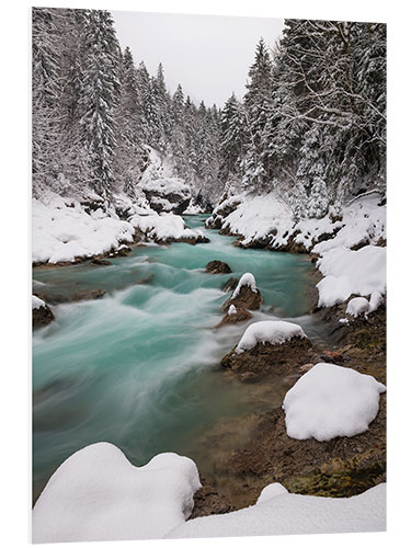 Foam board print Winter in the Riß Valley