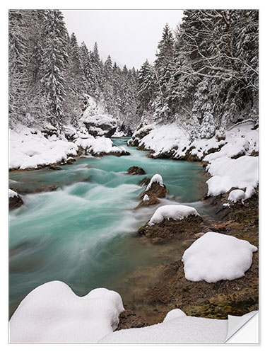 Självhäftande poster Winter in the Riß Valley