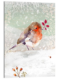 Galleriprint Winter Wonderland - Red Robin in the Snow