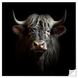 Vinilo para la pared Scottish Highland Cattle King