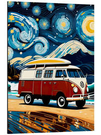 Magnettafel Surfer Bus and Starry Night