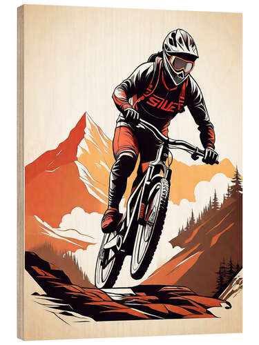 Hout print Weekend with Mountain Bike