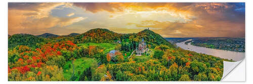 Selvklebende plakat Autumnal Siebengebirge