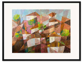 Gerahmter Kunstdruck Mediterrane Landschaft