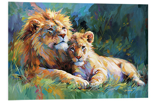 Tableau en PVC The Lion's Embrace