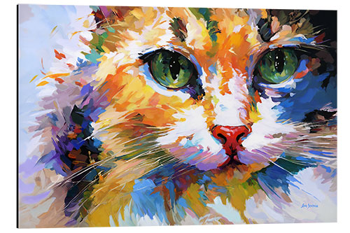 Aluminium print Colourful Cat’s Gaze