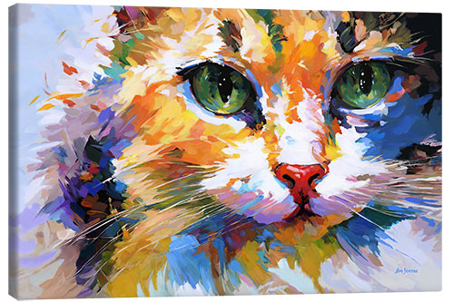 Canvas print Colourful Cat’s Gaze