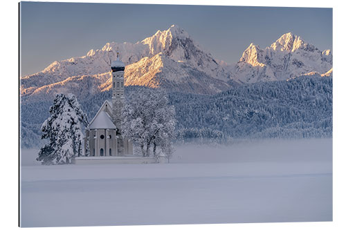 Tableau en plexi-alu Winter in the Allgäu