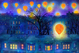 Magnettafel Mitternachtstraum