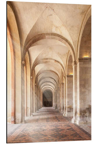 Stampa su alluminio Vaulted Corridor in Eberbach Monastery