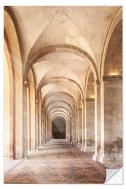 Selvklebende plakat Vaulted Corridor in Eberbach Monastery