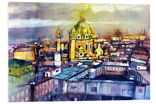 Tableau en PVC Vienna View of Karlskirche