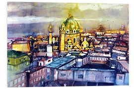 Foam board print Vienna View of Karlskirche