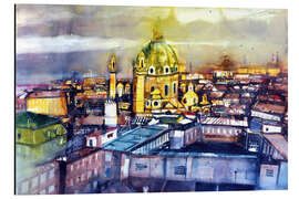 Magnettafel Wien Blick zur Karlskirche