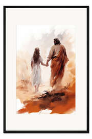 Gerahmter Kunstdruck Walk with Jesus