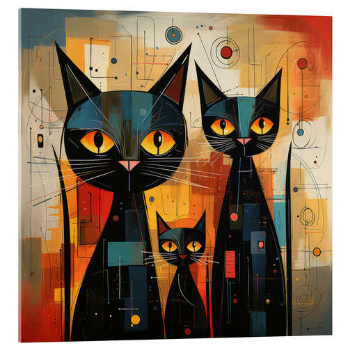 Cuadro de metacrilato Three Black Cats