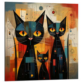 Magnettafel Drei schwarze Katzen