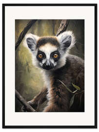 Gerahmter Kunstdruck Lemur