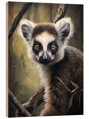 Holzbild Lemur