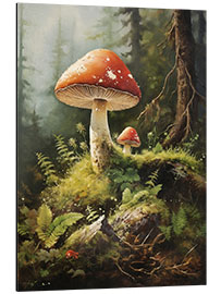 Aluminium print Fly Agaric in Deep Forest