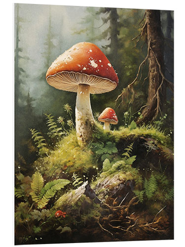 Foam board print Fly Agaric in Deep Forest