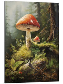 Magnettafel Fliegenpilz im Tiefen Wald