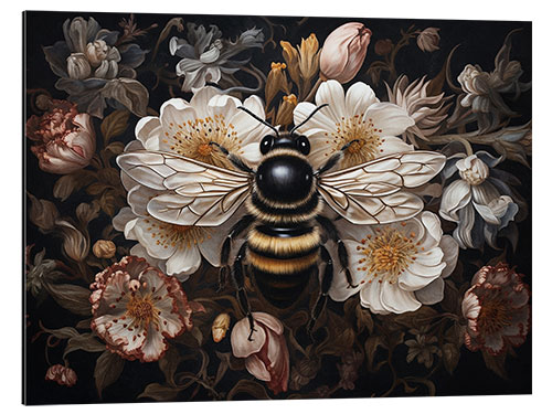 Aluminium print Bee in Flower