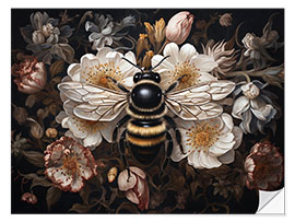 Sticker mural Bee in Flower