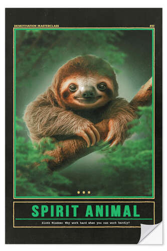 Selvklebende plakat Spirit Animal