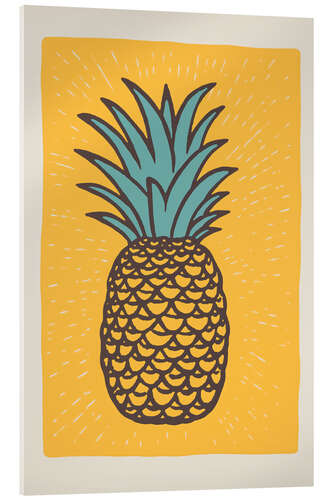Cuadro de metacrilato Retro Ananas