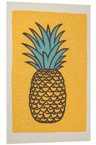 Foam board print Retro Ananas