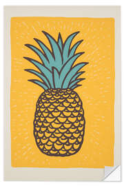 Sticker mural Retro Ananas