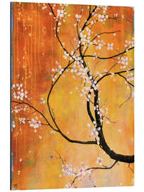 Cuadro de aluminio Sunset Gold Sakura