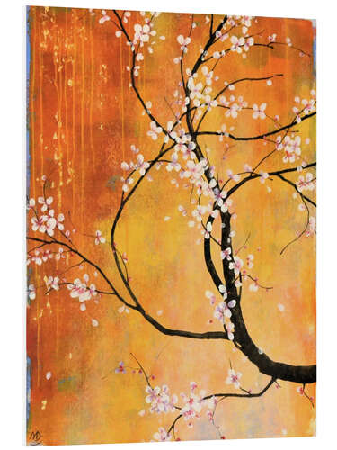 Tableau en PVC Sunset Gold Sakura