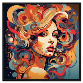 Gerahmter Kunstdruck Colourful Diva